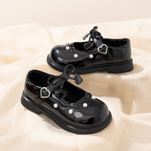 Tongmeng Sunny Girls' Single Shoes Princess Shoes 2026 Spring New Children's Small Leather Shoes Black Dress Shoes Girls Fashion Shoes