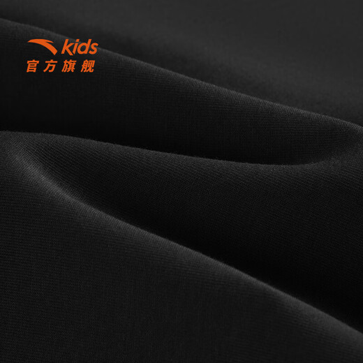 ANTA Children's Pants Boys Sports Pants 2026 Spring New Comfortable Breathable Versatile Student Outdoor Pants Basic Black-1 110