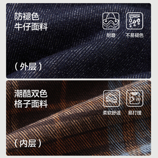 Tony the Piggy Anti-fade Denim Shirt Fat Boy Shirt Spring Clothes Children's Shirt Medium Big Children Teenager 26 New Style Plaid Two-Color Denim Blue 140 Recommended 130-145 high, 70-90 Jin Jin is equal to 0.5 kg