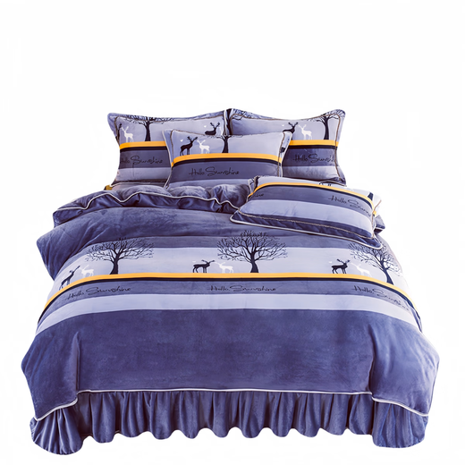 Fantasy quilt cover single piece 150200230 plus velvet quilt cover 180200cm quilt cover Youth Years 180x220cm thickened milk velvet quilt cover