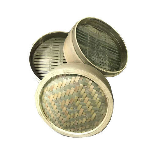 Purely handmade all green leather glue-free bamboo bamboo woven rural steamed buns deepened bamboo cage drawer bamboo steamer household steamer 73cm single grid or single lid holds 60 button bowls