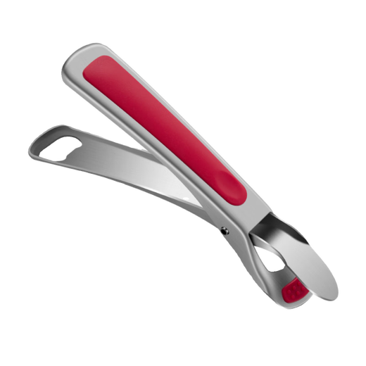 Tuojin Japan imported high-quality plate clamp 304 stainless steel anti-scalding clamp bowl clamp insulated steaming vegetable clamp plate lifter 304 inlaid anti-scalding clamp red + rosewood handle plate clamp