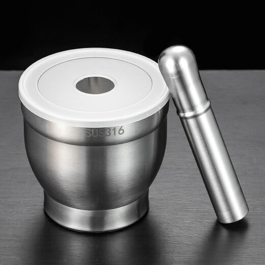 Qiao Bo Lai 16 stainless steel garlic masher solid masher household grinder masher manual garlic miner garlic stick 04 material 304 material model separate masher stick