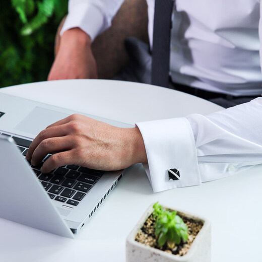 Cufflinks (KFLK) French shirt cuff buttons for men's light luxury custom shirt cuff buttons for business versatile sleeve nails with engraving Cufflinks K113