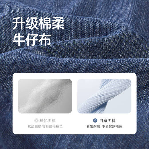 JELLYBABY 2026 Spring New Product Baby Jumpsuit Spring Clothing Infant Printed Denim Romper Suit Boy Baby Spring Harness Denim Blue 73cm