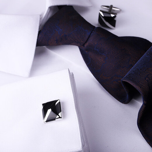 Cufflinks (KFLK) French shirt cuff buttons for men's light luxury custom shirt cuff buttons for business versatile sleeve nails with engraving Cufflinks K113