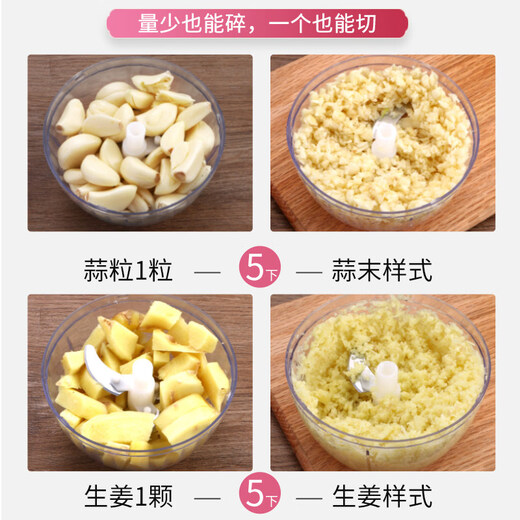 Tuojin imported high-quality garlic artifact from Japan, pull garlic, pound garlic, mince garlic, press garlic, manually mince garlic, blue small size_ 3 blades_ suitable for 1~500ml