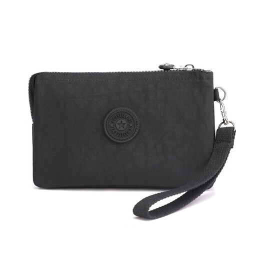 Kangaroo (KANGAROO) new style women's clutch bag casual nylon cloth coin purse multi-layer portable mobile phone bag aqua blue