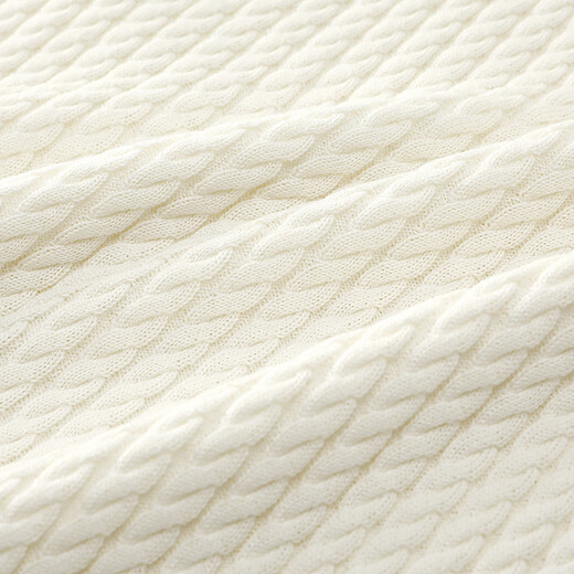 OVV2026 new spring and summer women's silk-cotton blended round neck casual and comfortable short-sleeved sweater ivory white S