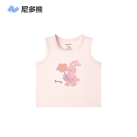 Nido Bear's new summer product, animal print vest for boys and girls, baby elastic breathable sleeveless top, flower bunny 80