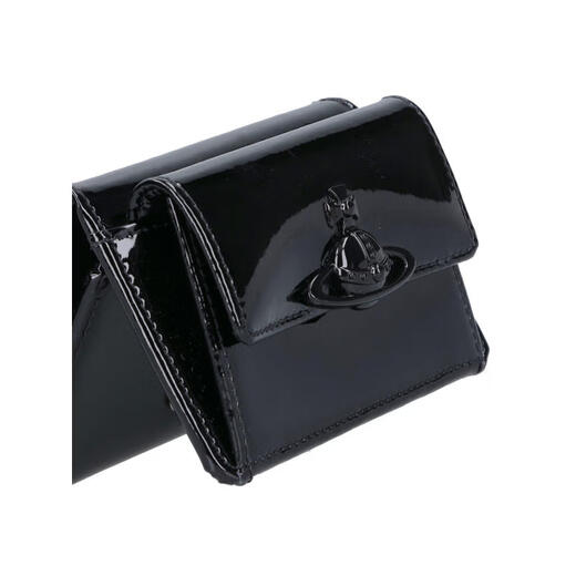 Vivienne Westwood Queen Mother SS26 Light Luxury Women's Black Wallet Black One Size
