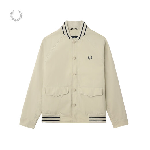 Fred Perry Herren-Breasted-Baseballjacke 2026 Frühjahr Neue britische Mode im Workwear-Stil Freizeitjacke Beige BGX M