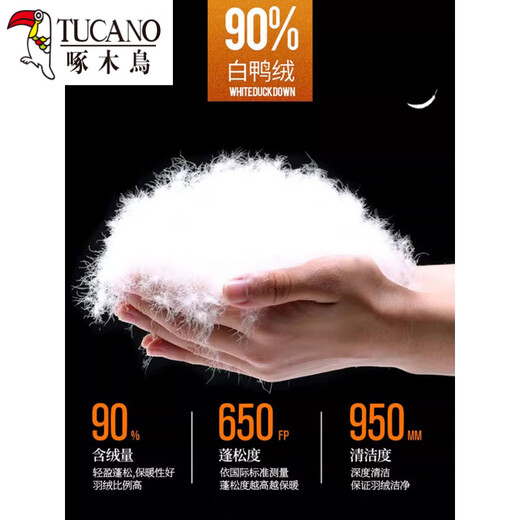 Woodpecker (TUCANO) detachable down pants for women, 2026 new winter high-waisted slimming middle-aged and elderly warm and thickened women's cotton pants black (open placket) M