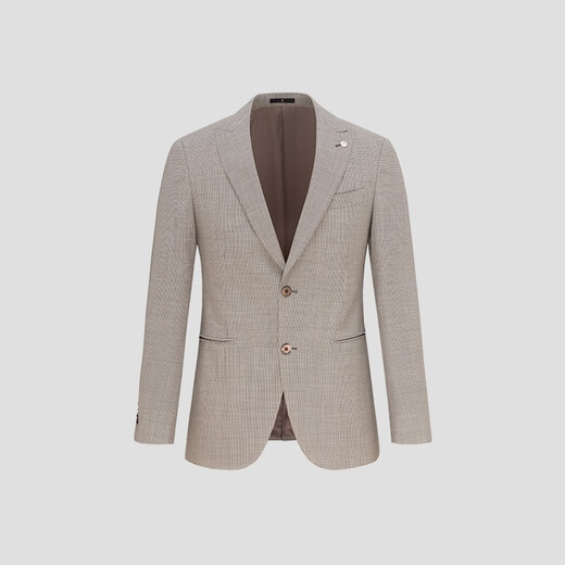 Blue Leopard (LAMPO) Light Travel Series All Season Suit Men's Anti-Wrinkle Houndstooth Business Casual Suit Top Suit (Mid) 50 (175/100) C