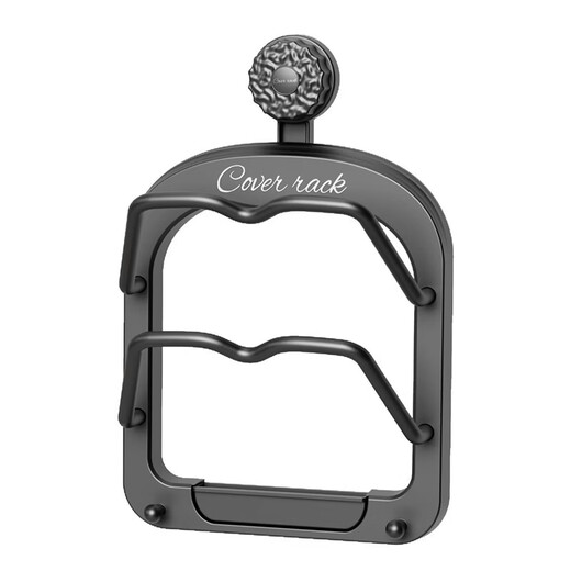 Fantasy suction cup multi-layer pot lid rack kitchen wall-mounted chopping board rack with hook multi-functional draining chopping board storage rack gun gray suction cup hot style with water tray