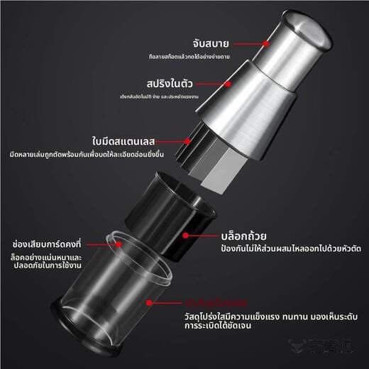 ZFEN Germany imported quality garlic press 304 stainless steel kitchen household garlic blender to pound garlic, chop and mince, upgraded version_stainless steel pat knife, black