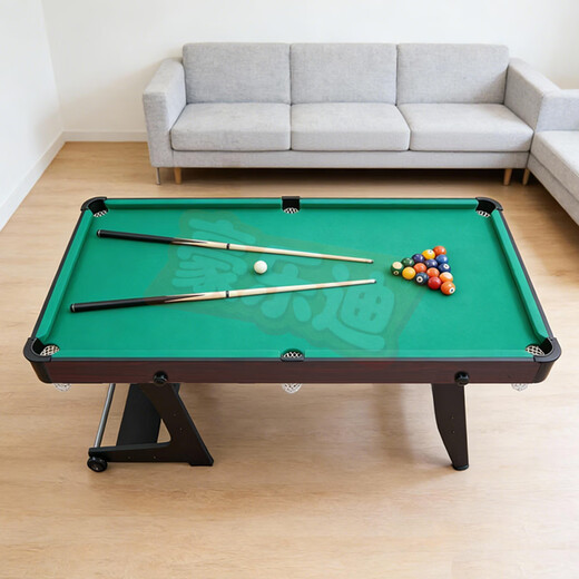 Holodi billiard table table tennis table two-in-one small foldable children's billiard table for boys' birthday and New Year's gift 160cm mahogany color - wheeled single function foldable