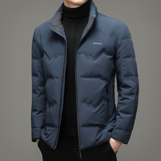 MAGIOPY light luxury high-end brand men's down jacket winter new product young and middle-aged fashionable casual short stand-up collar white duck down gray L 175
