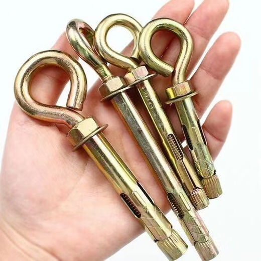 CLCEY sheep eye ring expansion screw with ring expansion ring swing pull-up extended expansion ring ceiling fan hook ring expansion wire round head expansion wire M8*100 one box