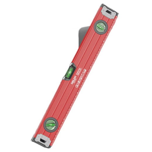 Delixi Electric High-precision thickened solid aluminum alloy strong magnetic multi-Specifications building decoration level ruler professional strong magnetic 400MM level ruler