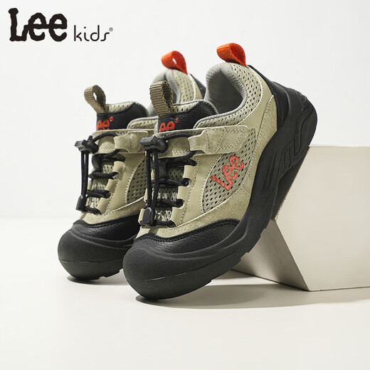 LEE KIDS children's sports shoes men's and women's running shoes 26 spring new running shoes non-slip wear-resistant running shoes casual shoes military green 26 inner length 16.8cm suitable for feet 15.8-16.3cm long