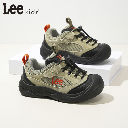 LEE KIDS children's sports shoes men's and women's running shoes 26 spring new running shoes non-slip wear-resistant running shoes casual shoes military green 26 inner length 16.8cm suitable for feet 15.8-16.3cm long