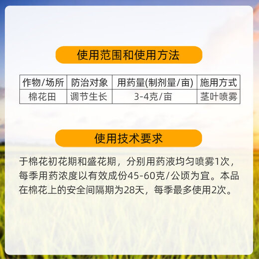 Guoguang 98% methylpiperium regulator fruit trees, vegetables and cotton control growth and shrinkage, crazy growth, chlormequat, growth regulator 100g 100g