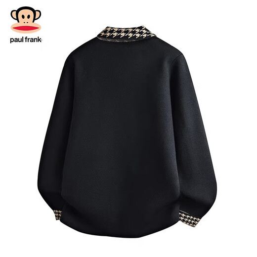 Big-mouthed monkey (paul frank) American retro casual cardigan sweater for men 2026 spring new loose, comfortable, warm and handsome trendy brand top black official authentic M recommended 90-105Jin Jin equals 0.5 kg