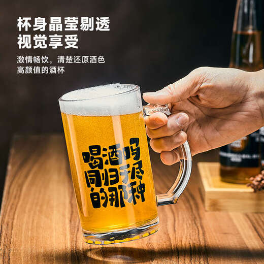 Fantasy Beer Mug 500 Copywriting Cup Craft Beer Mug Personalized Draft Beer Cup with Handle Wholesale 36 Pack (500ml) 1 each with different copywriting