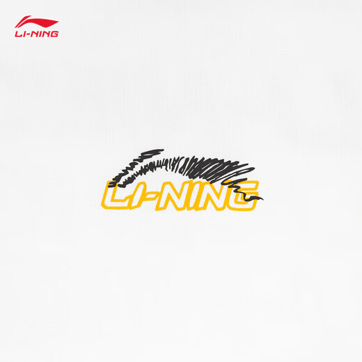 Li-Ning Boys Long Sleeve Spring Youth Round Neck Loose Casual Clothes Pullover Children's Trendy Raglan Sports Top White/Black/Black 140 cm