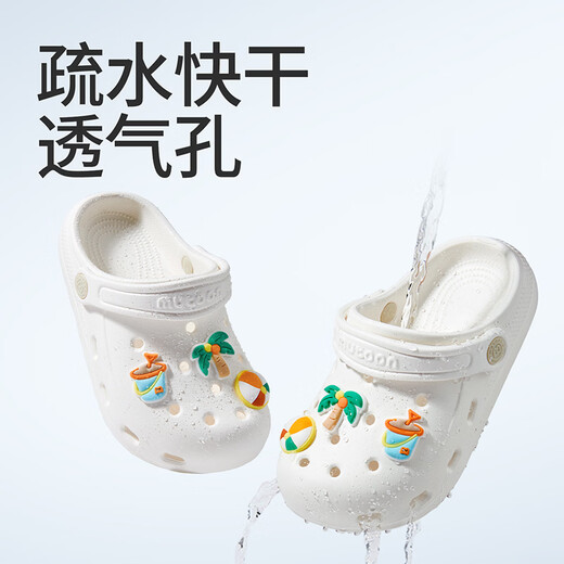 Shepherd children's clogs for boys and girls summer soft-soled bathing slippers toe-cap outdoor beach sandals Magic Black 200