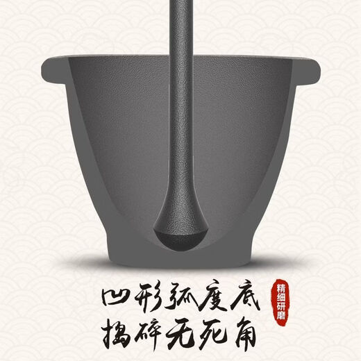 Fantasy garlic mortar, garlic mortar, manual mashing jar, bowl, masher, grinder, garlic press, small size comes with brush + leather cover (vegetable oil coated version).