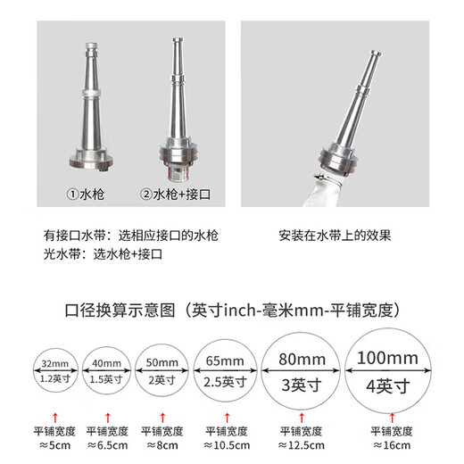 Firefighting/agricultural DC water gun QZ3.5/7.5 internal buckle interface cassette quick connect 1.5 inch 2 inch 2.5 inch 3 inch 4 inch all-aluminum alloy agricultural water hose fire hydrant water gun 40 type 1.5 inch (quick interface) firefighting die-casting