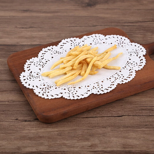 Shantou Lincun oven paper household kitchen baking and frying oil-absorbing paper round pizza cake lace 5.5 inches diameter 14cm 140 sheets 1 pack