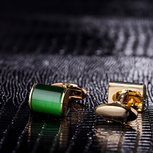 KFLK French shirt cufflinks men's light luxury custom shirt green cuff buttons women's cufflinks Cufflinks K198