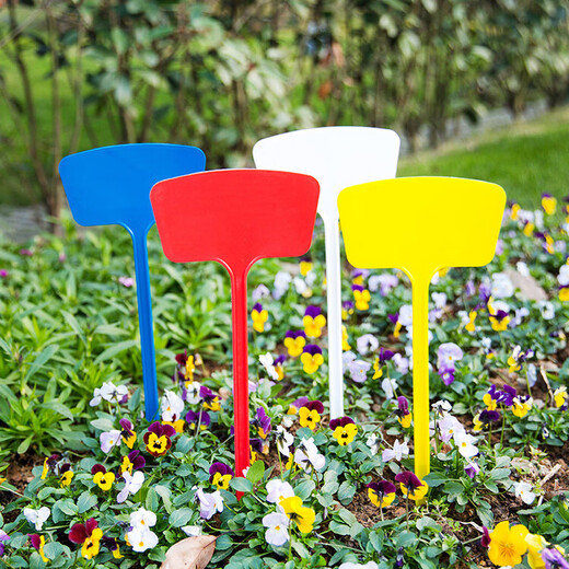 AEOJ Various Specifications Multi-Color Plastic Large Ground Sign Gardening Label Gardening Sign 30 Count 45cm Surface Ground Sign White