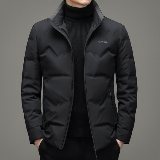 MAGIOPY light luxury high-end brand men's down jacket winter new product young and middle-aged fashionable casual short stand-up collar white duck down gray L 175