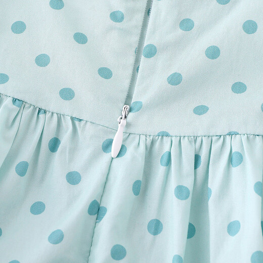 Ying's children's dress girls summer short-sleeved dress daily casual small skirt cute and comfortable square neck skirt Qingshui Yuzhu 90 cm