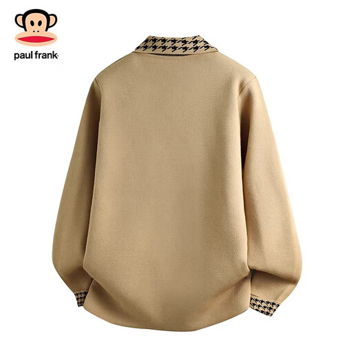 Big-mouthed monkey (paul frank) American retro casual cardigan sweater for men 2026 spring new loose, comfortable, warm and handsome trendy brand top black official authentic M recommended 90-105Jin Jin equals 0.5 kg