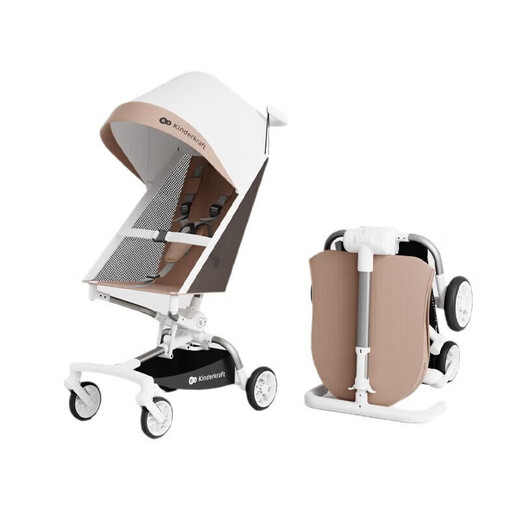 KinderKraftKderKraftKK pocket stroller kp7 baby stroller one-click collection lightweight foldable boarding stroller children pink lotus root