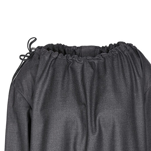 LESS 2026 spring new long-sleeved loose straight shirt 2Q121524H 070 dark gray S