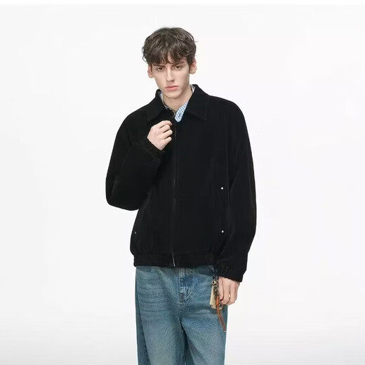 DREAM MADE American suede Barn style patchwork jacket men's spring cleanfit short jacket coffee color XL