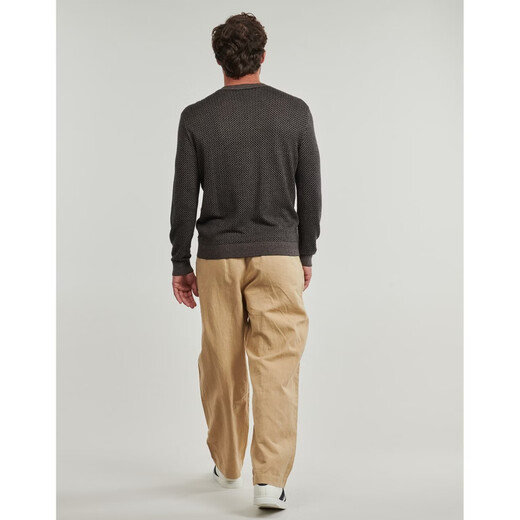 Armani (ARMANI EXCHANGE) men's versatile knitted sweater gray round neck autumn and winter dad can wear long-sleeved pullover 2026 gray S (EU)