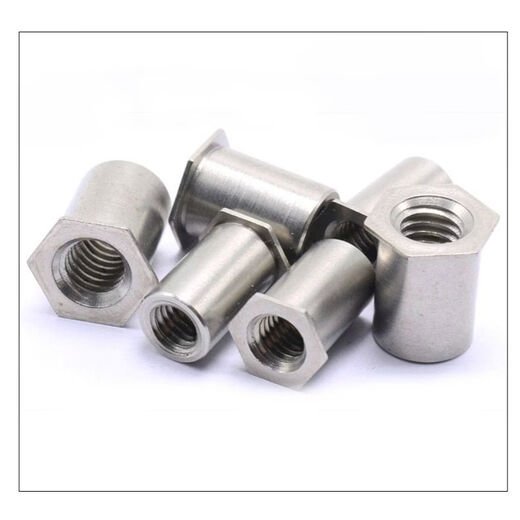 Sailotou 04 through hole pressure riveting stud SOS5MM4 pressure riveting column M2MM4M5M6 through hole stud nut stainless steel M*7 outer diameter minus 4 points 200 pieces