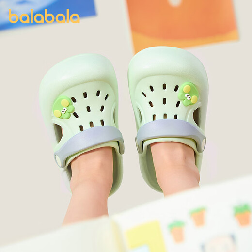 Balabala boys' clogs 2026 summer new girls' slippers soft bottom anti-slip middle and large children's slippers for beach wear