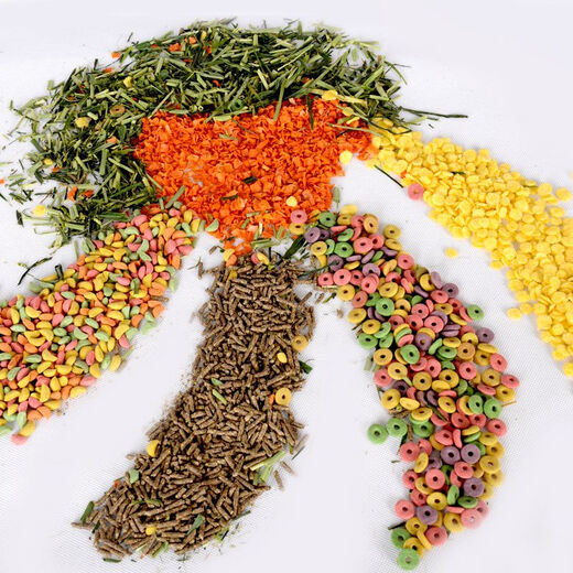 Rabbit, guinea pig, guinea pig, guinea pig grain mixed feed, rabbit grain contains VC, anti-coccidia, 5 Jin Jin equals 0.5 kg, 3 Jin Jin equals 0.5 kg, grain + 200 g barley grass