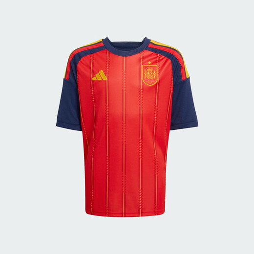 Adidas Spain National Team World Cup Jersey Big Kids Home Fan Version Quick-Drying Short-Sleeved Adidas Bright Red 176