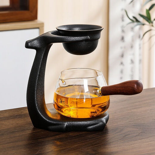 Miaopule lazy tea filter rack tea strainer tea making artifact ceramic one-piece glass tea splitting fair cup tea tea filter 01 all the way to fortune base + A21 fair cup