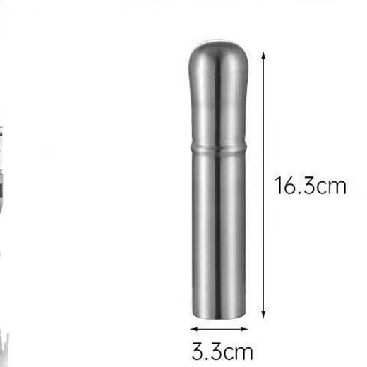 Qiao Bo Lai 16 stainless steel garlic masher solid masher household grinder masher manual garlic miner garlic stick 04 material 304 material model separate masher stick