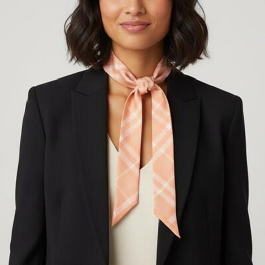 BURBERRY unisex orange color-blocked mulberry silk plaid printed silk scarf 80832991 France direct mail